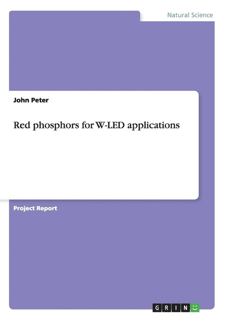 Red phosphors for W-LED applications 1