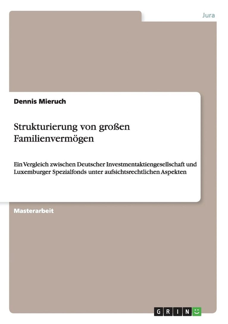 Strukturierung von groen Familienvermgen 1