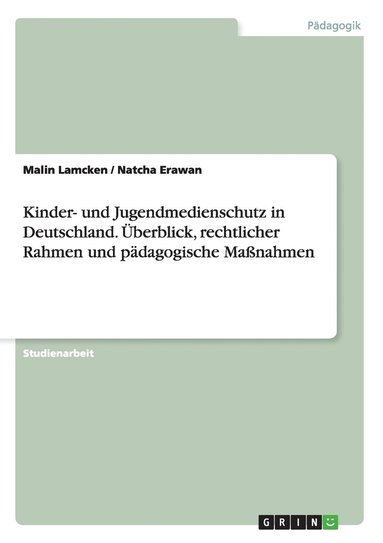 bokomslag Kinder- und Jugendmedienschutz in Deutschland. berblick, rechtlicher Rahmen und pdagogische Manahmen