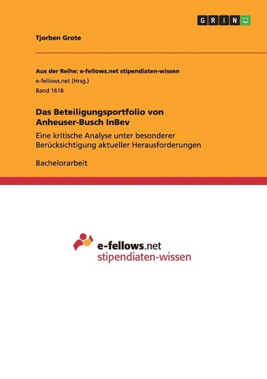 bokomslag Das Beteiligungsportfolio von Anheuser-Busch InBev