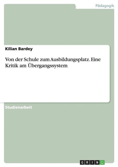 bokomslag Von der Schule zum Ausbildungsplatz. Eine Kritik am bergangssystem