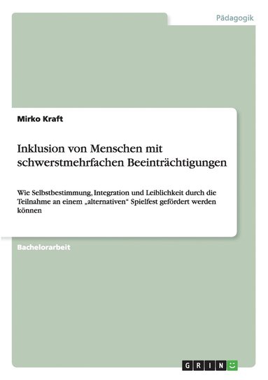bokomslag Inklusion von Menschen mit schwerstmehrfachen Beeinträchtigungen