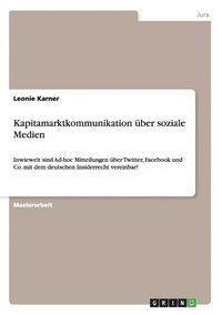bokomslag Kapitalmarktkommunikation über soziale Medien
