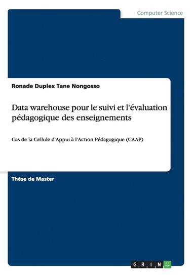 bokomslag Data warehouse pour le suivi et l'évaluation pédagogique des enseignements
