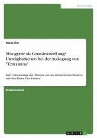 bokomslag Misogynie ALS Grundeinstellung? Unwagbarkeiten Bei Der Auslegung Von -Tentamina-