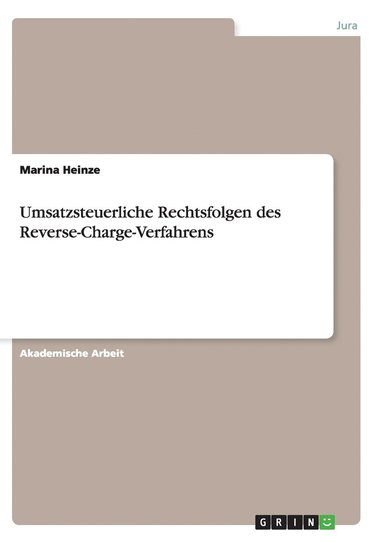 bokomslag Umsatzsteuerliche Rechtsfolgen des Reverse-Charge-Verfahrens