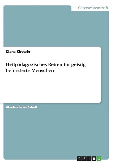 bokomslag Heilpädagogisches Reiten für geistig behinderte Menschen