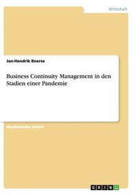 bokomslag Business Continuity Management in den Stadien einer Pandemie
