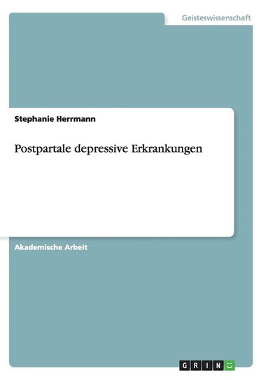 bokomslag Postpartale depressive Erkrankungen