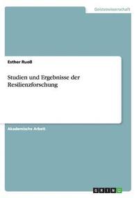 bokomslag Studien und Ergebnisse der Resilienzforschung