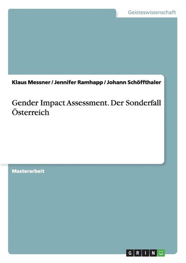 bokomslag Gender Impact Assessment. Der Sonderfall Österreich