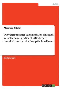 bokomslag Die Vertretung der subnationalen Entitaten verschiedener grosser EU-Mitglieder innerhalb und bei der Europaischen Union