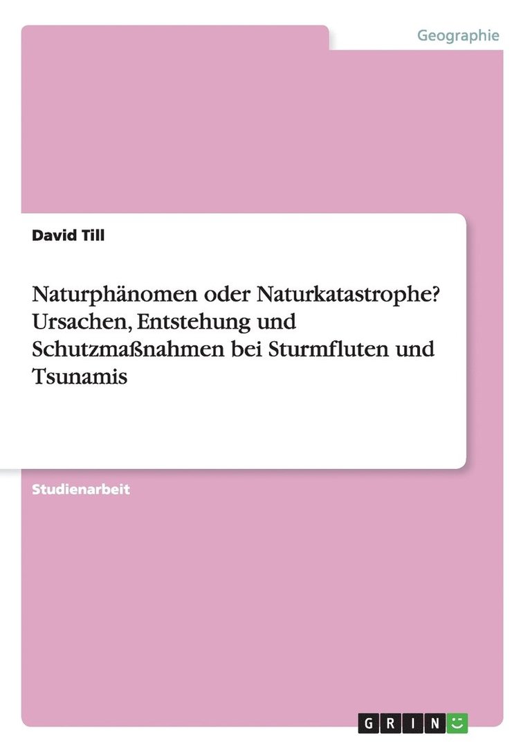 David Till - Naturphänomen oder Naturkatastrophe? Ursachen, Entstehung und Schutzmaßnahmen bei Sturmfluten und Tsunamis, Häftad