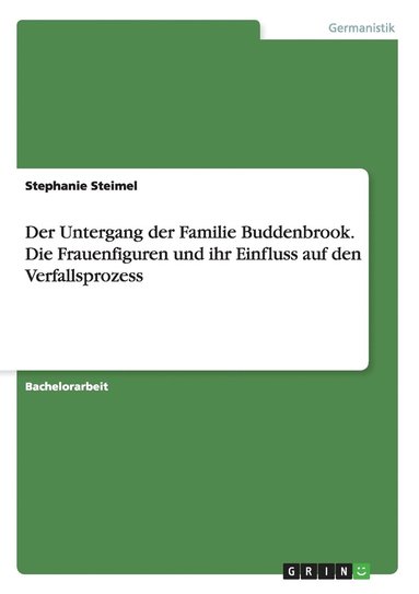 bokomslag Untergang der Familie Buddenbrook. Die Frauenfiguren und ihr Einfluss auf den Verfallsprozess