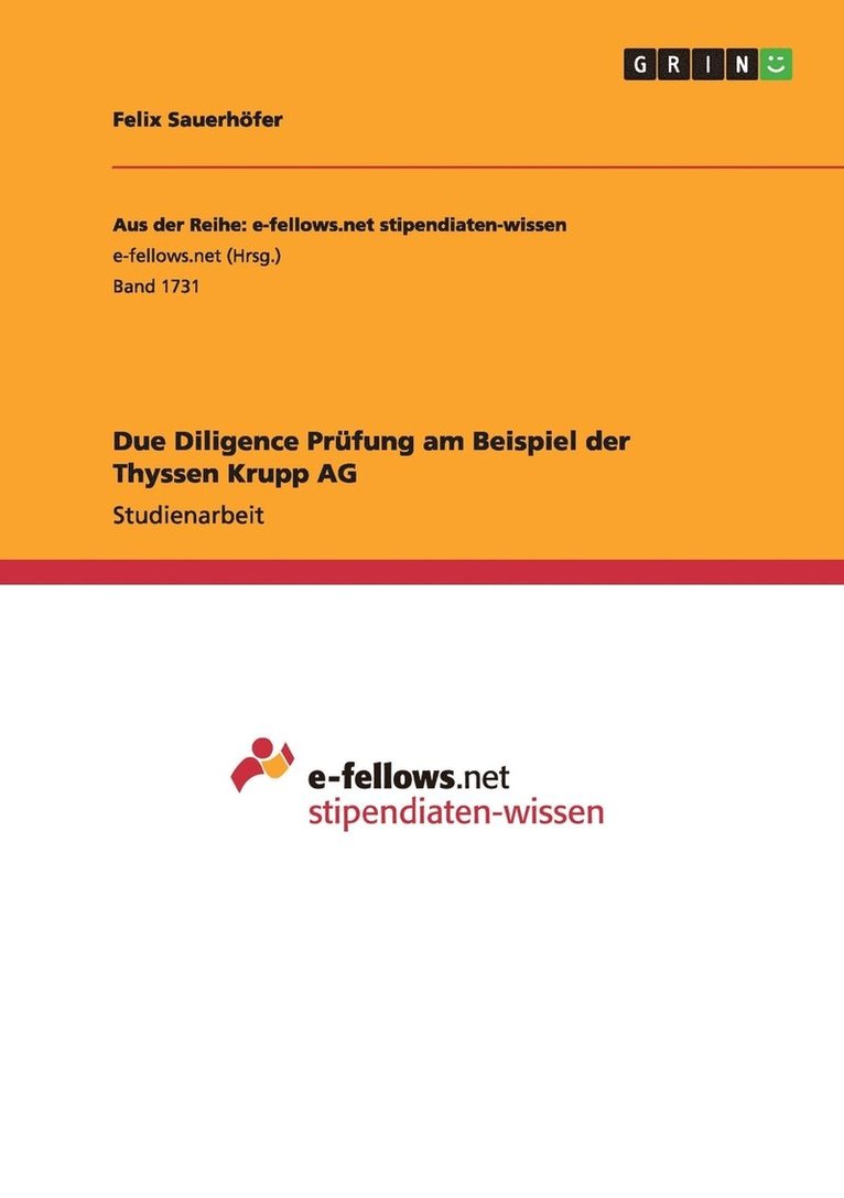 Due Diligence Prfung am Beispiel der Thyssen Krupp AG 1