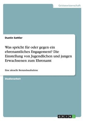 bokomslag Was spricht fr oder gegen ein ehrenamtliches Engagement? Die Einstellung von Jugendlichen und jungen Erwachsenen zum Ehrenamt