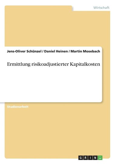 bokomslag Ermittlung risikoadjustierter Kapitalkosten