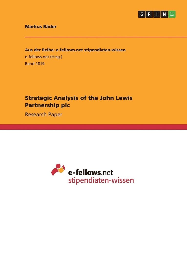Strategic Analysis of the John Lewis Partnership plc 1