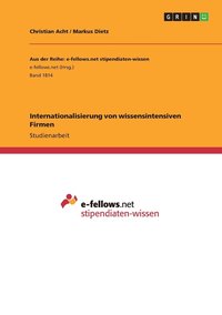 bokomslag Internationalisierung von wissensintensiven Firmen