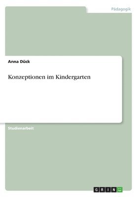 bokomslag Konzeptionen im Kindergarten