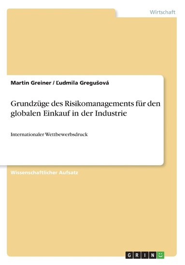 bokomslag Grundzge des Risikomanagements fr den globalen Einkauf in der Industrie