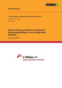 bokomslag Special Purpose Entities in deutschen Konzernabschlüssen. Erste empirische Befunde