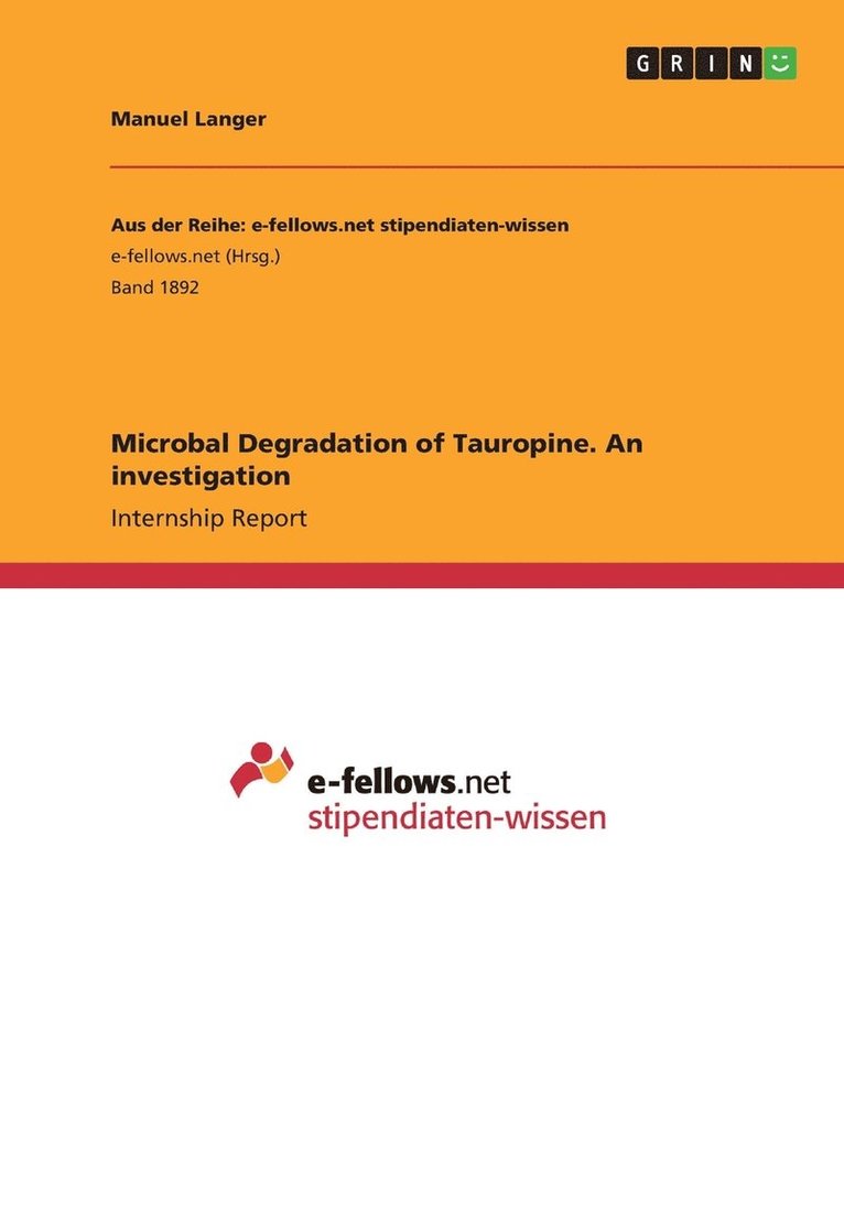 Microbal Degradation of Tauropine. An investigation 1