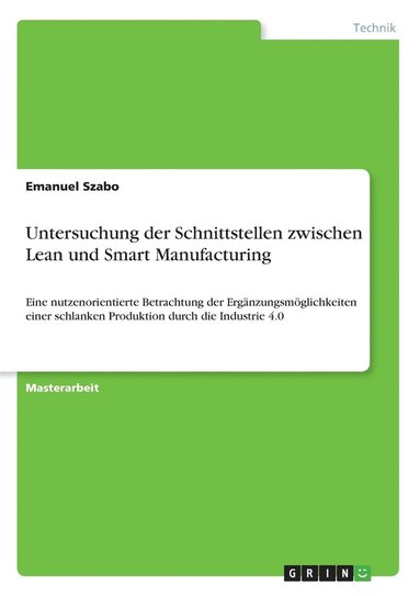 bokomslag Untersuchung der Schnittstellen zwischen Lean und Smart Manufacturing