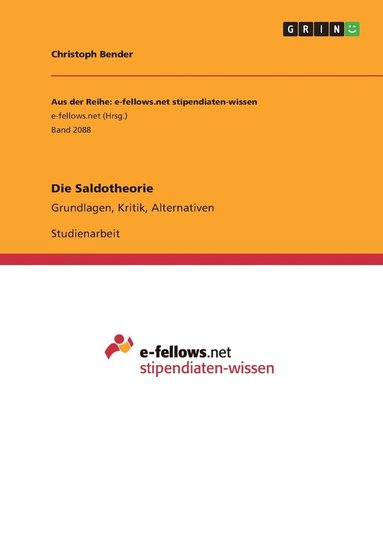 Christoph Bender - Saldotheorie, Häftad