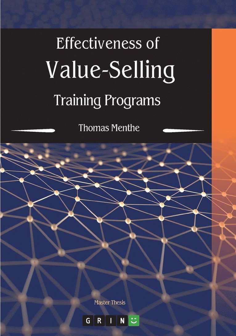Thomas Menthe - Effectiveness of Value-Selling Training Programs, Häftad