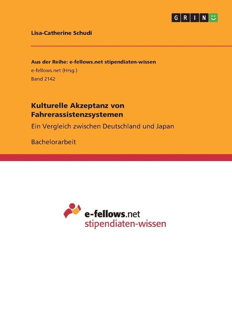 Kulturelle Akzeptanz von Fahrerassistenzsystemen 1