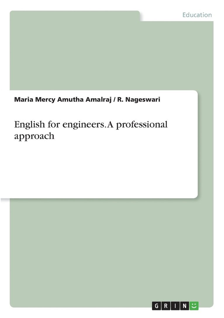 Maria Mercy Amutha Amalraj, R Nageswari, R. Nageswari - English for engineers. A professional approach, Häftad