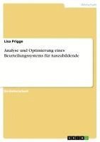 bokomslag Analyse Und Optimierung Eines Beurteilungssystems Fur Auszubildende