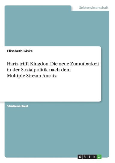 bokomslag Hartz trifft Kingdon. Die neue Zumutbarkeit in der Sozialpolitik nach dem Multiple-Stream-Ansatz