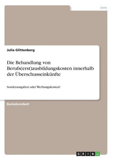 bokomslag Die Behandlung von Berufs(erst)ausbildungskosten innerhalb der berschusseinknfte