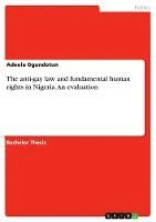 bokomslag The Anti-Gay Law and Fundamental Human Rights in Nigeria. an Evaluation