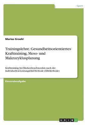 Trainingslehre. Gesundheitsorientiertes Krafttraining, Meso- und Makrozyklusplanung 1