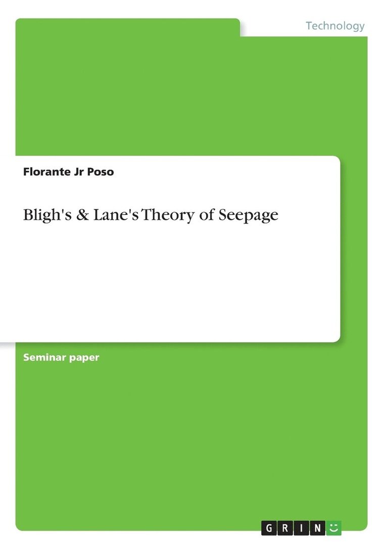 Bligh's & Lane's Theory of Seepage 1