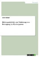 bokomslag Bildungsaktivität zur Förderung von Bewegung im Kindergarten