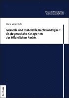 bokomslag Formelle und materielle Rechtswidrigkeit als dogmatische Kategorien des öffentlichen Rechts