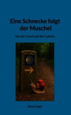 Eine Schnecke folgt der Muschel