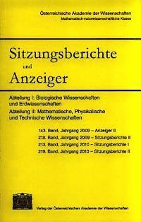 Austrian Academy of Sciences Press - Sitzungsberichte Und Anzeiger Der Mathematisch-Naturwissenschaftlichen Klasse, Jahrgang 2009/2010: Abteilung I: Biologische Wissenschaften Und Erdwiss, Häftad. Tillgänglighet: Lägg i varukorg