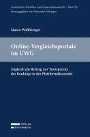 bokomslag Online-Vergleichsportale im UWG