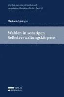 bokomslag Wahlen in sonstigen Selbstverwaltungskörpern