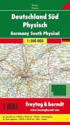 Deutschland Süd physisch, 1:500.000, Poster 1
