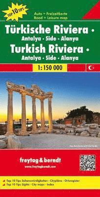 bokomslag Turkish Riviera - Antalya - Side - Alanya Road Map 1:150 000