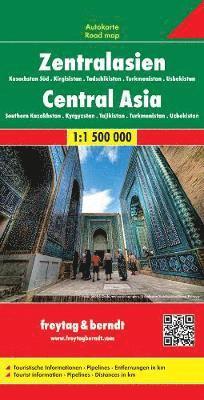 Central Asia - Kazakhstan South - Kyrgyzstan - Tajikistan - Turkmenistan - Uzbekistan Road Map 1:1 500 000 1
