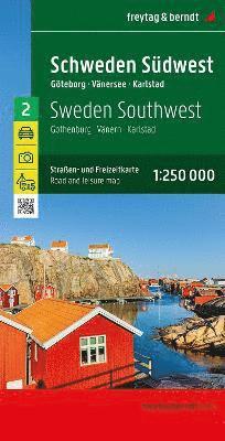 bokomslag Sweden southwest, road and leisure map 1:250,000, freytag & berndt
