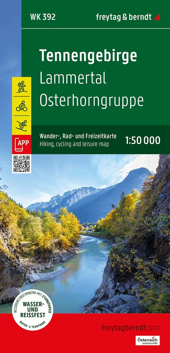 freytag & berndt - Tennengebirge Hiking, cycling and leisure map, Häftad. Tillgänglighet: Lägg i varukorg