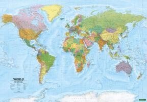 bokomslag World map XXL, political, english, 1:15.000.000, Poster, freytag & berndt